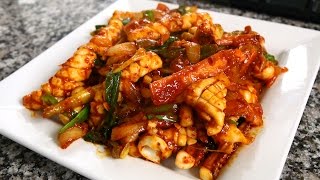 Spicy Stirfried Squid Ojingeobokkeum 오징어볶음 10th Anniversary Special [upl. by Eleanore892]