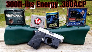 300ftlbs Energy from a 380 ACP Tested  Most Powerful 380 Ammo [upl. by Zebada]