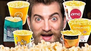 Which Movie Theater Makes The Best Popcorn Taste Test [upl. by Odele]