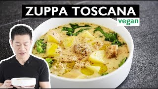 Vegan Zuppa Toscana Recipe  OLIVE GARDEN STYLE SOUP [upl. by Odraner299]