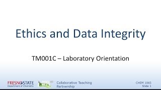 TM001C  Ethics and Data Integrity [upl. by Carmelina]