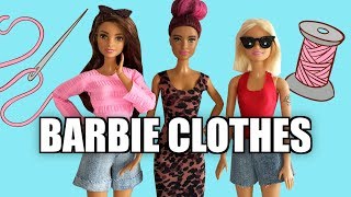 How to make clothes for Barbie Sewing Part 1 [upl. by Netsriik286]