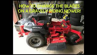 HOW TO EASILY CHANGE THE BLADES ON A GRAVELY RIDING MOWER [upl. by Martella]