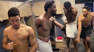 Suns Locker Room after the Sweep vs the Nuggets 😂🕺 [upl. by Artenahs]