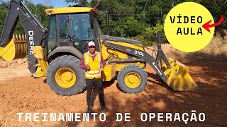 ENSINANDO COMO OPERAR RETROESCAVADEIRA JONH DEERE  CURSO ONLINE EAD [upl. by Meli]