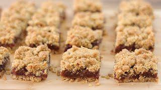 Date Oatmeal Squares Recipe  How to Make Date Squares [upl. by Nnairak]