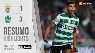 Highlights  Resumo Benfica 13 Sporting Liga 2122 13 [upl. by Eem472]