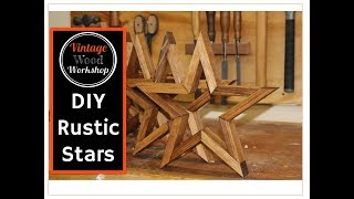 Building Rustic Wooden Farmhouse Stars Tips and Tricks DIY How To [upl. by Ahsiaa]