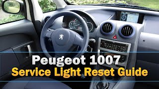 Peugeot 1007 Service Light Reset [upl. by Cilka]