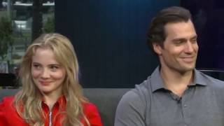 Henry Cavill flirt with Freya Allan  Interview The Witcher [upl. by Nyrol332]