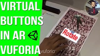 Vuforia Augmented Reality Virtual Buttons Tutorial  Augmented Reality Apps [upl. by Winfrid281]