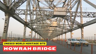 quotHowrah Bridge The Iconic Landmark of Kolkata Indiaquot  Kolkata 4K Drive [upl. by Onida273]