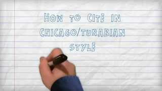 Citing  How to Cite in ChicagoTurabian Style A Three Minute Tutorial [upl. by Amhser]