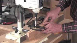 How to Set Up and Use a Mortising Machine  Hollow Chisel Mortiser [upl. by Relyhs]