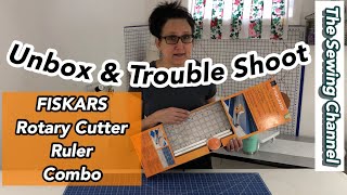 FISKARS Rotary Cutter Ruler Combo Unboxing Review  The Sewing Channel [upl. by Paluas]