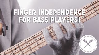 Technique Buster Finger independence for bass players L116 [upl. by Ecirtemed]