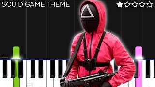 SQUID GAME THEME  EASY Piano Tutorial [upl. by Dream]