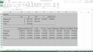 Excel Regression Analysis through the Toolpak [upl. by Elleiand]