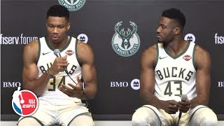 Giannis Antetokounmpo full press conference  with his brother Thanasis  2019 NBA Media Day [upl. by Springer]