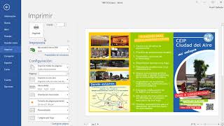 CÓMO IMPRIMIR UN TRÍPTICO EN WORD [upl. by Dare]