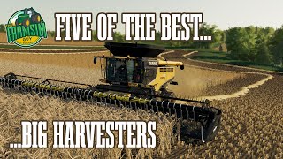 The FarmSim Guys  Five of the Best Harvester Mods for Farming Simulator 19 [upl. by Harli]