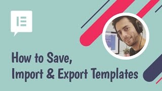 How to Save Import amp Export Templates in WordPress Using Elementor [upl. by Elocen]