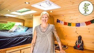 VanLife as Long Term Housing Solution for Solo Female  Epic Camper Van Tour [upl. by Elimaj]