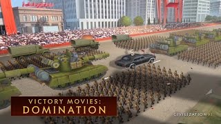 CIVILIZATION VI  Domination Win Victory Movies [upl. by Yroger]