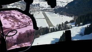 Falcon 7X Landing at SaanenGstaad Airport [upl. by Anitnuahs792]