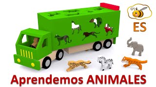 Los animales salvajes para niños Dibujos animados educativos en español Learn Spanish [upl. by Ahar]