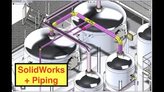 Diseñar Tubería Industrial Piping en SolidWorks Routing [upl. by Tega]