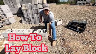 How to Lay Block Walls For Beginners [upl. by Audrie]