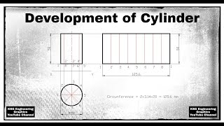 Development of Cylinder  Development of Surfaces  Engineering Drawing [upl. by Naik184]