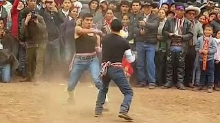 Takanakuy Peruvian fight club festival to solve disputes before the New Year [upl. by Athelstan]