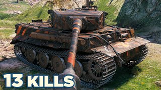 Tiger I • 13 KILLS • WoT Gameplay [upl. by Sirad]