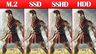 M2 NVME vs SSD vs SSHD vs HDD Game Loading Times [upl. by Suirtimed]