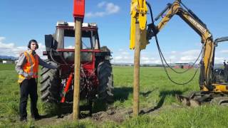 Vibrating Post Driver vs Fencepro Farmtek 2 [upl. by Thorr]