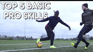 TOP 5 MOST EFFECTIVE BEGINNER FOOTBALL SKILLS [upl. by Ilil]