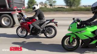 Kawasaki Ninja 250R vs Honda CBR250R  Bonus Video [upl. by Walston]