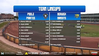 Poole vs Berwick  Championship  POOLE PIRATES SPEEDWAY 2022 [upl. by Anuait]