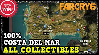 Far Cry 6 Costa Del Mar All Collectibles Weapons  Gear  USB  Roosters  Criptograma  Idols [upl. by Delaine]