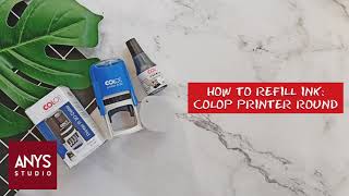 How to Refill Ink for COLOP Printer Round R30 [upl. by Cherianne]