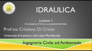 Idraulica Lezione n 1 [upl. by Bej]