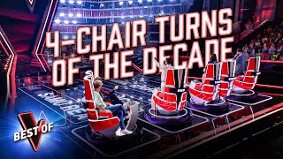 The Greatest 4CHAIR TURNS of the DECADE So Far on The Voice [upl. by Abba]