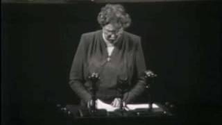 Eleanor Roosevelt addresses the United Nations on the ratification of the Universal Declaration of Human Rights [upl. by Wilmer94]