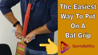 The Easiest Way To Put On A Bat Grip  Cricket [upl. by Kellby]