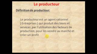 Microéconomie S2 partie 1 quot introduction à létude de producteur quot [upl. by Corena587]