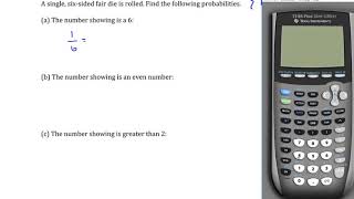 Probability Simple Examples Roll a fair die [upl. by Luo]