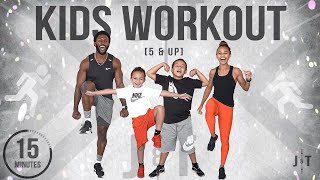 15 Minute KidFriendly HIIT Workout Ages 5 [upl. by Leicester121]