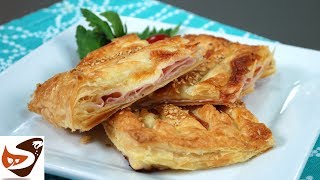 Torta rustica con pasta sfoglia prosciutto e formaggio – Torta salata buonissima [upl. by Hopper865]